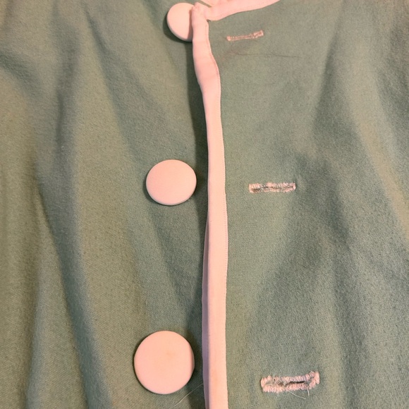 Green Women's Blazer with White Trim - Picture 7 of 8